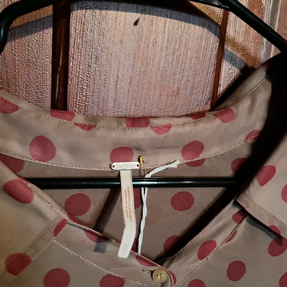 Free People brown with reddish polka dots - Picture 3 of 4